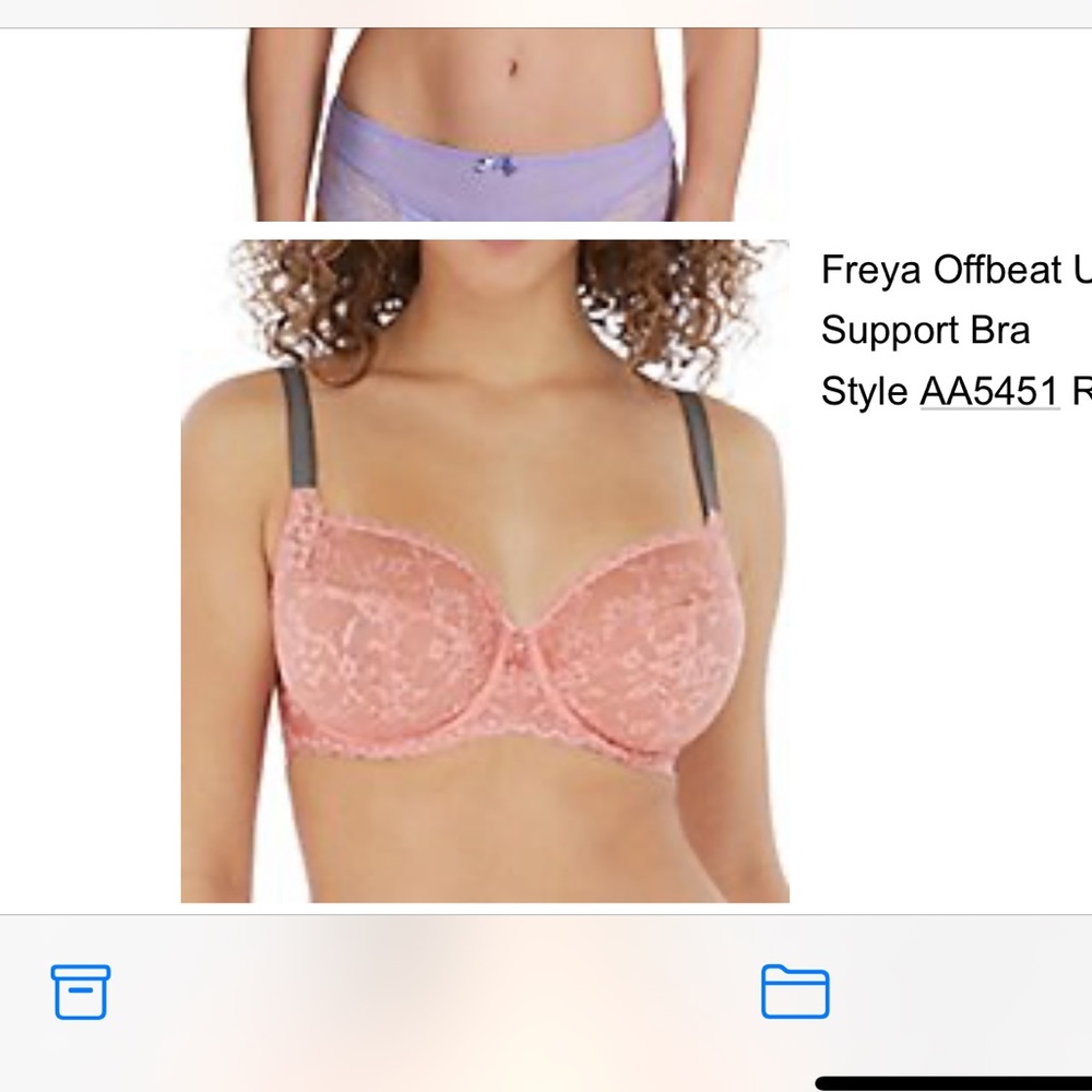 NEW. Freya Offbeat Side Support Bra. 34J UK